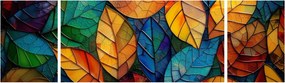 Obraz - Mozaika z liści (170x50 cm)