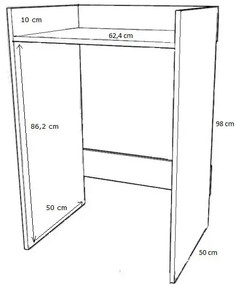 Szafka Łazienkowa Nad Pralkę Dąb Artisan H4-T22