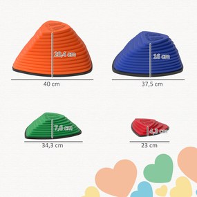 AIYAPLAY Zestaw 11 Trittsteiny, antypoślizgowy design, do wnętrz i na zewnątrz, łatwe do układania, wielokolorowe