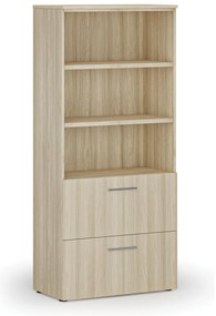Szafa z szufladami na teczki zawieszkowe PRIMO WOOD, 800 x 420 x 1781 mm, dąb naturalny