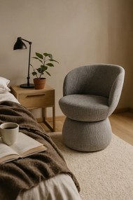 Szare tapicerowane krzesło obrotowe - Liro