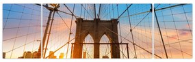 Obraz - Brooklyn Bridge, Manhattan, New York (170x50 cm)