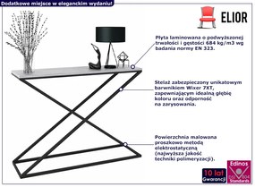 Nowoczesna konsola czarny + beton- Ergik 4X