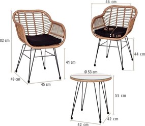 STILISTA Zestaw ogrodowy - krzesło + stół