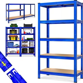 Regał o dużej nośności HEAVY, maks. 875kg, 90x40x180cm, niebieska Monzana