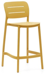 Musztardowy plastikowy hoker ogrodowy Morella – Kave Home