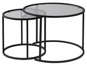 Zestaw stolików konferencyjnych Aurum Black and Grey 60 cm, 2 szt.