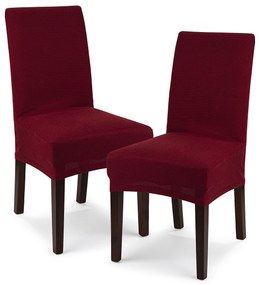 4Home Multielastyczny pokrowiec na krzesło Comfort, bordo, 40 - 50 cm, zestaw 2 szt.