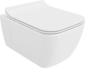 Mexen Margo miska wc Rimless z deską wolnoopadającą slim, duroplast, biała połysk - 30420800