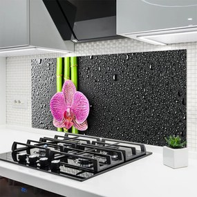 Panel Szklany Orientalny Bambus i Kwiaty