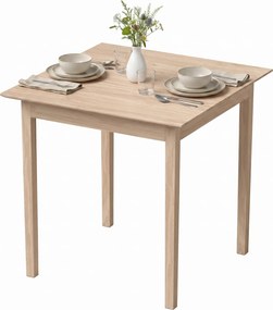 HOMCOM Stół kuchenny Stół jadalny Kwadratowy stół, nowoczesny design, 75 cm x 75 cm x 76 cm, Drewno naturalne | Aosom PL