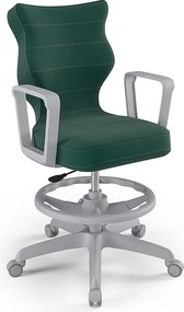 Młodzieżowe krzesło biurkowe Norm Grey rozmiar 6 (159-188 cm) z podnóżkiem