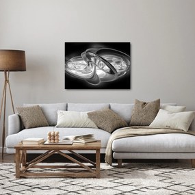 Obraz nowoczesnej szarej abstrakcji (70x50 cm)