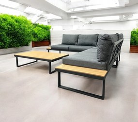 Modułowy narożnik ogrodowy ze stolikiem Tenerife MAS-NM-28, kolor brązowy