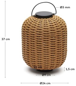 Naturalna lampa stołowa LED ze ściemniaczem (wysokość 37 cm) Saranella – Kave Home