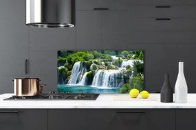 Panel Szklany do Kuchni Krystaliczny Wodospad