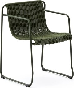Zielone metalowe krzesło ogrodowe Maurina – Kave Home