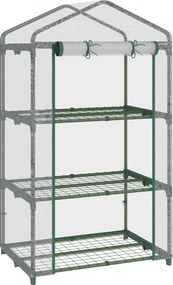 Outsunny Szklarnia z półkami, mrozoodporna szklarnia foliowa do balkonu 69 x 49 x 125 cm przezroczysta | Aosom PL