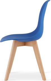 PROMOCJA Niebieskie krzesło KITO z bukowymi nogami II. jakość