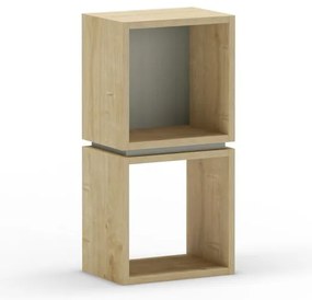 Zielony regał w dekorze dębu 32x66 cm Lofty – Marckeric