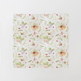 Zestaw 2 świątecznych lnianych serwetek Linen Tales Merry, 40x40 cm