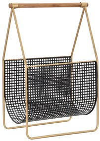 Gazetnik metalowy FASHION, z drewnianą rączką