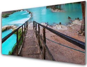 Panel Szklany Schody Prowadzące Do Jeziora