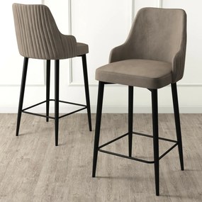 Zestaw krzeseł barowych Enox Cappuccino and Black, 4 szt., 4 szt.