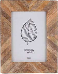 Ramka na zdjęcia z drewna mango PATCHWORK, 19 x 24 cm
