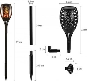 VOLTRONIC Zestaw lamp solarnych 51 LED, 2 szt