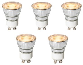Zestaw 5 żarówek LED GU10 z 3-stopniową regulacją jasności, 35 mm, 4 W, 200 lm, 2200 K