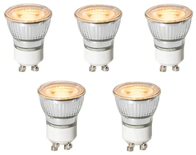 Zestaw 5 żarówek LED GU10 z 3-stopniową regulacją jasności, 35 mm, 4 W, 200 lm, 2200 K