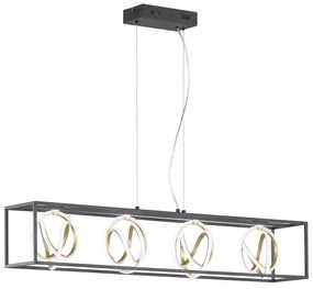 Czarna lampa wisząca LED ze ściemniaczem Gisi – Fischer &amp; Honsel