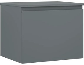 Mexen Orio szafka łazienkowa podumywalkowa 60 cm z blatem, 1 szuflada, grafit mat - 91A10-06047-1-BFC66