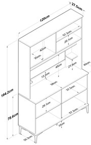 Szafa Jevy Walnut and White