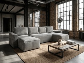 Narożnik w kształcie U SMART COSARO 295x140 cm, jasnoszary