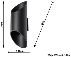 Nowoczesny kinkiet tuba M1-T57