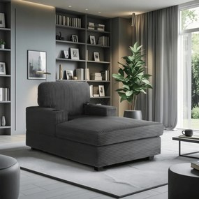Fotel Wypoczynkowy Sofa NEO Szary Sztruksowy Nowoczesny