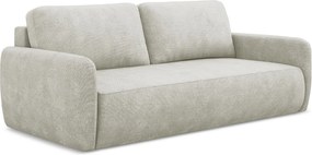 Kanapa 3-osobowa z funkcją spania - z tkaniny szenilowej - perłowy - LILO