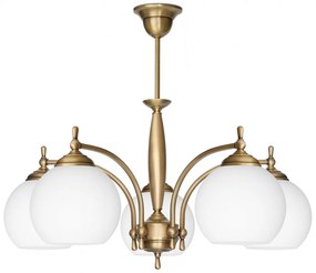 Mosiężny żyrandol z kulami QC-S5