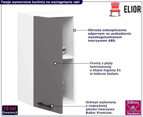 Szara górna wisząca szafka kuchenna Bedos 4X