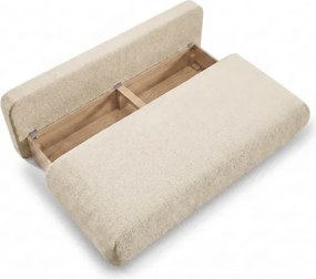 Sofa BASE Rozkładana Dwuosobowa Beżowa Boucle Japandi