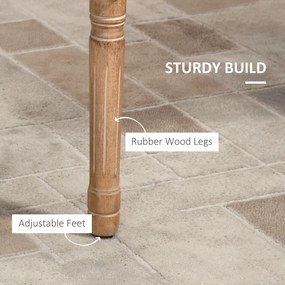 HOMCOM Krzesło Jadalniane Styl Francuski Dekoracja Nitami Kremowe Wygodne | Aosom PL