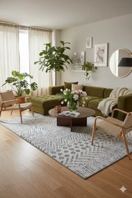 Popielaty nowoczesny elegancki dywan A3-K91