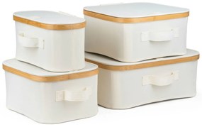 Pojemnik do przechowywania G21 30 x 15 x 15 cm,bambusowy z pokrywką, beżowy