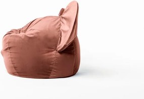 Czerwony aksamitny worek do siedzenia dla dzieci The Brooklyn Kids Ears