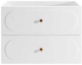 Szafka łazienkowa wisząca  pod umywalkę - Biała - 80 cm - SATOBAL