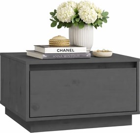 Szary stolik kawowy drewniany z szufladą F5-G49