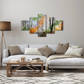 Obraz - Zmieniające się pory roku (125x70 cm)
