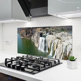Panel Kuchenny Wodospad Wpadający Do Jeziora